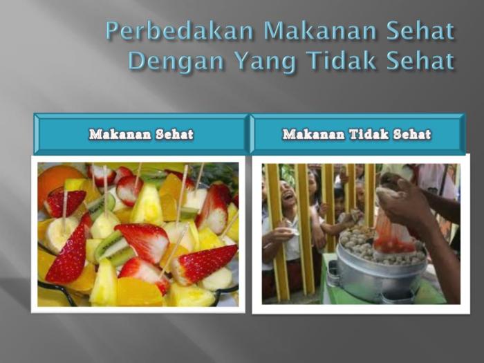 Makanan sehat tidak