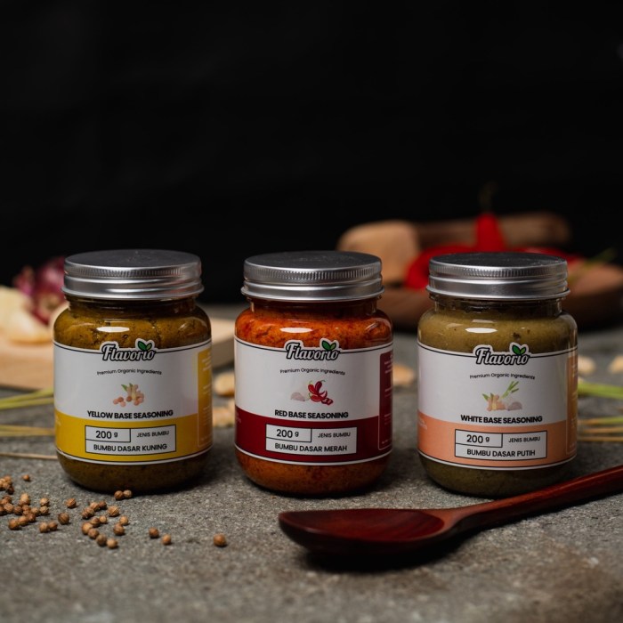 Jual FLAVORIO - Bumbu Dasar Putih Merah Kuning Alami Masak Instan Tanpa ... Bumbu Dasar Sehat Tanpa Pengawet